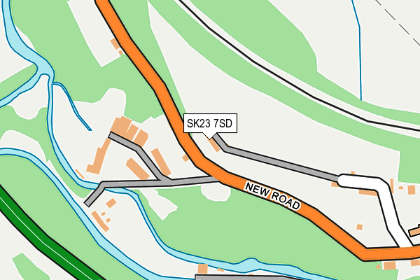 SK23 7SD map - OS OpenMap – Local (Ordnance Survey)