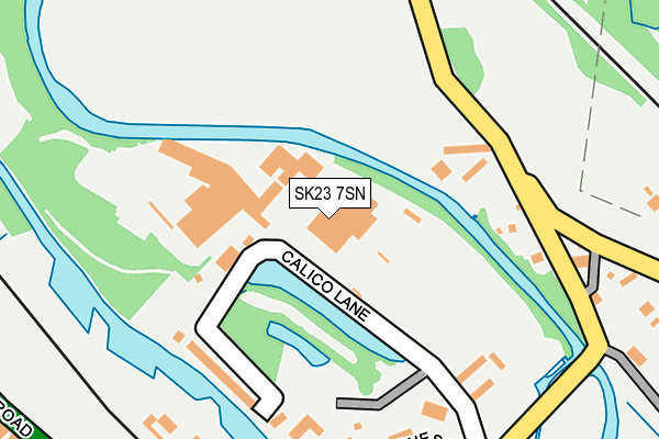 SK23 7SN map - OS OpenMap – Local (Ordnance Survey)