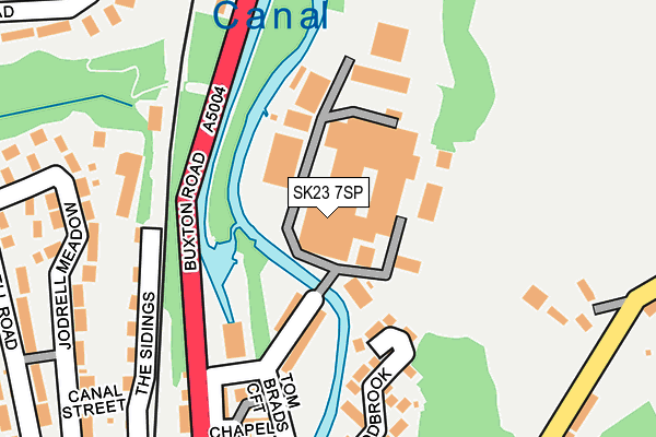 SK23 7SP map - OS OpenMap – Local (Ordnance Survey)