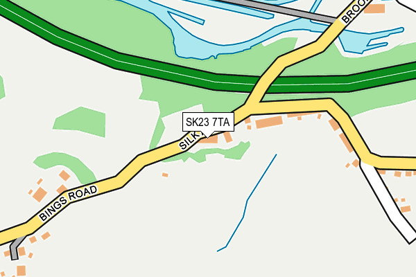 SK23 7TA map - OS OpenMap – Local (Ordnance Survey)