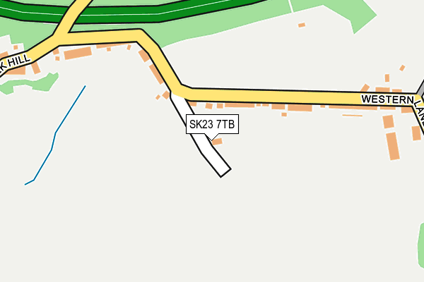 SK23 7TB map - OS OpenMap – Local (Ordnance Survey)