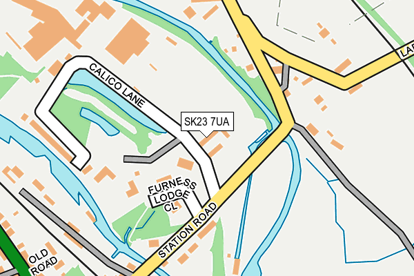 SK23 7UA map - OS OpenMap – Local (Ordnance Survey)