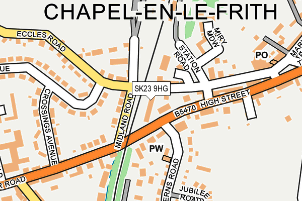 SK23 9HG map - OS OpenMap – Local (Ordnance Survey)