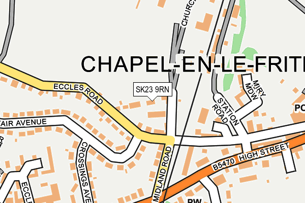 SK23 9RN map - OS OpenMap – Local (Ordnance Survey)