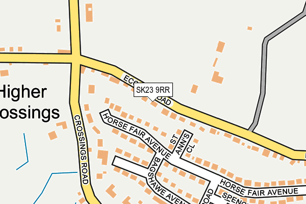 SK23 9RR map - OS OpenMap – Local (Ordnance Survey)