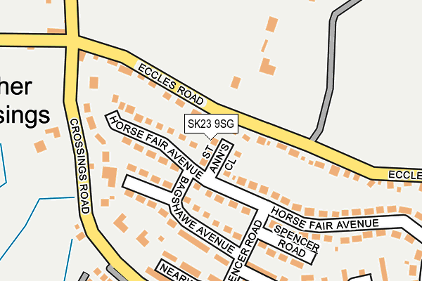 SK23 9SG map - OS OpenMap – Local (Ordnance Survey)