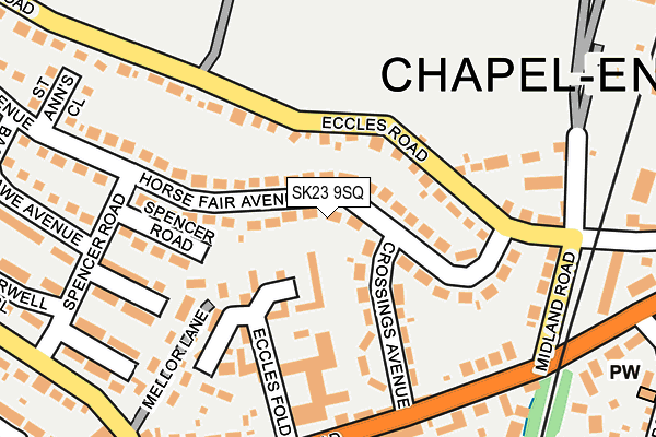 SK23 9SQ map - OS OpenMap – Local (Ordnance Survey)