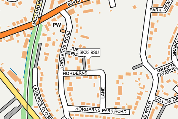 SK23 9SU map - OS OpenMap – Local (Ordnance Survey)