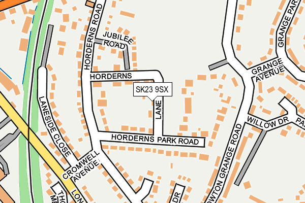 SK23 9SX map - OS OpenMap – Local (Ordnance Survey)