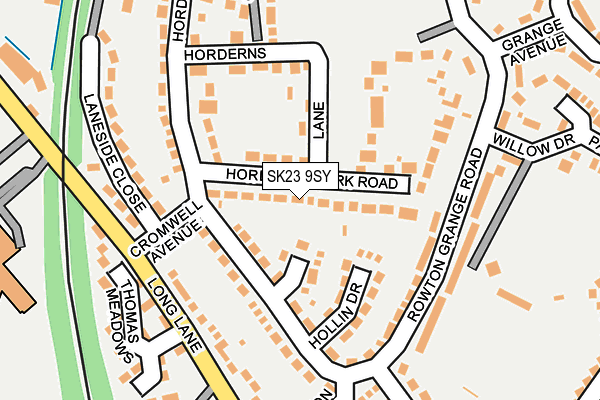 SK23 9SY map - OS OpenMap – Local (Ordnance Survey)