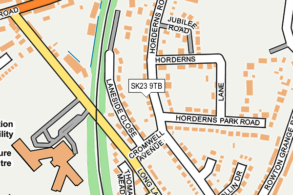 SK23 9TB map - OS OpenMap – Local (Ordnance Survey)