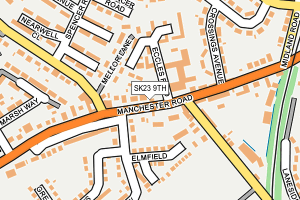 SK23 9TH map - OS OpenMap – Local (Ordnance Survey)