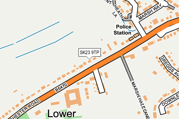 SK23 9TP map - OS OpenMap – Local (Ordnance Survey)