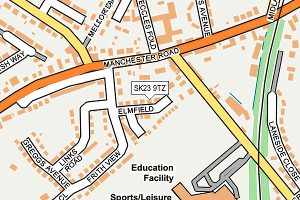 SK23 9TZ map - OS OpenMap – Local (Ordnance Survey)