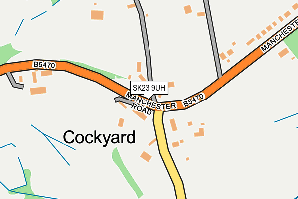 SK23 9UH map - OS OpenMap – Local (Ordnance Survey)