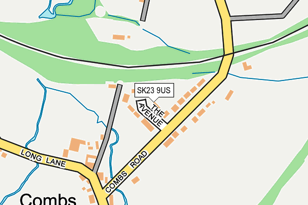 SK23 9US map - OS OpenMap – Local (Ordnance Survey)