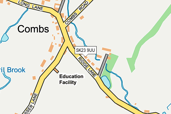 SK23 9UU map - OS OpenMap – Local (Ordnance Survey)