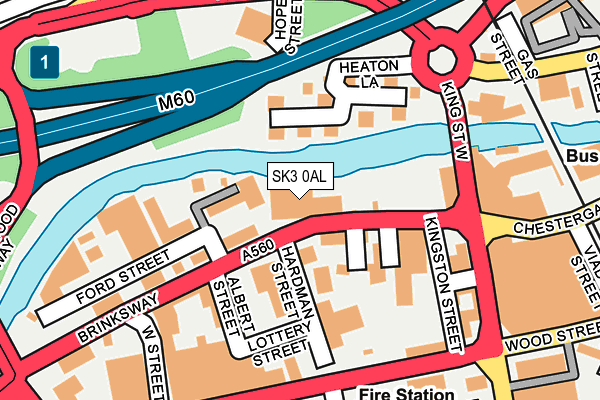 SK3 0AL map - OS OpenMap – Local (Ordnance Survey)