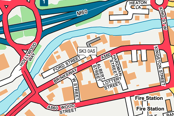 SK3 0AS map - OS OpenMap – Local (Ordnance Survey)