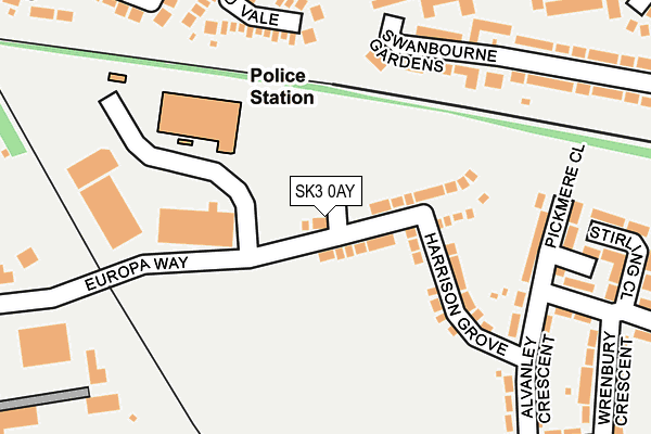 SK3 0AY map - OS OpenMap – Local (Ordnance Survey)