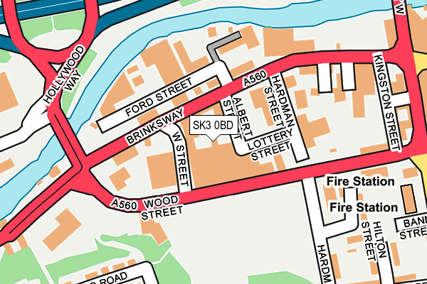 SK3 0BD map - OS OpenMap – Local (Ordnance Survey)