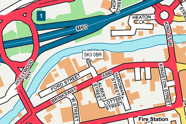 SK3 0BR map - OS OpenMap – Local (Ordnance Survey)