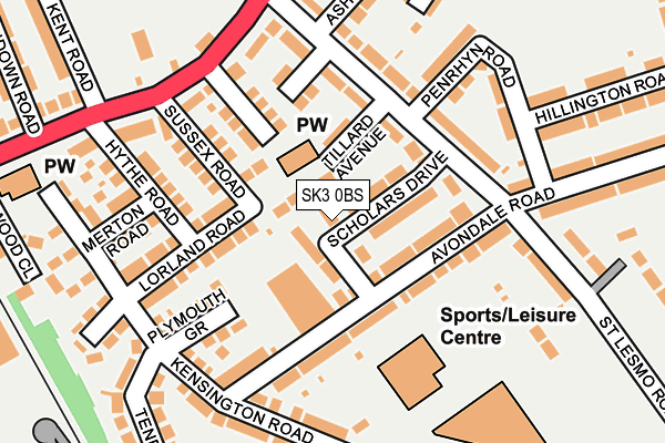 SK3 0BS map - OS OpenMap – Local (Ordnance Survey)