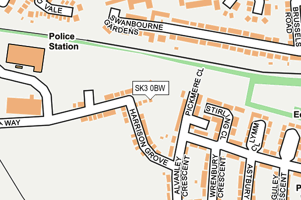 SK3 0BW map - OS OpenMap – Local (Ordnance Survey)