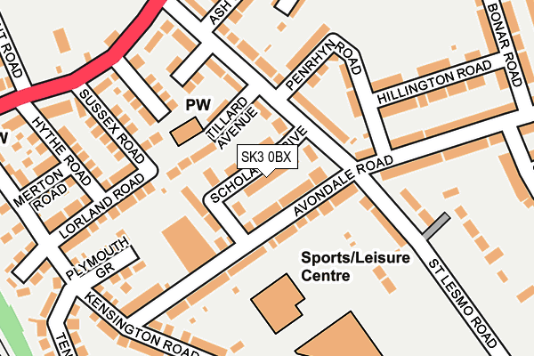 SK3 0BX map - OS OpenMap – Local (Ordnance Survey)