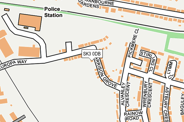 SK3 0DB map - OS OpenMap – Local (Ordnance Survey)