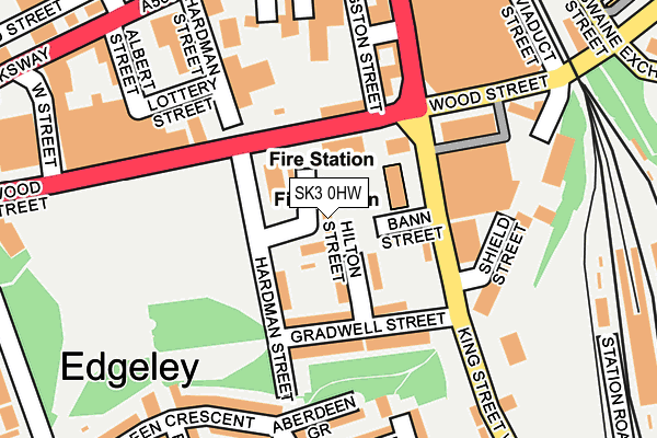 SK3 0HW map - OS OpenMap – Local (Ordnance Survey)