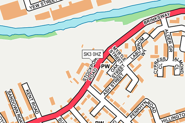 SK3 0HZ map - OS OpenMap – Local (Ordnance Survey)