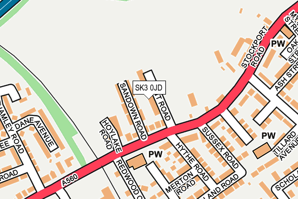 SK3 0JD map - OS OpenMap – Local (Ordnance Survey)