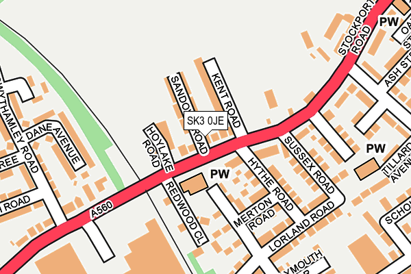 SK3 0JE map - OS OpenMap – Local (Ordnance Survey)