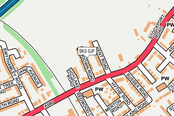 SK3 0JF map - OS OpenMap – Local (Ordnance Survey)