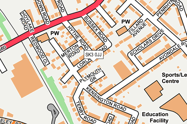 SK3 0JJ map - OS OpenMap – Local (Ordnance Survey)