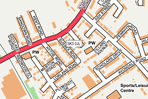SK3 0JL map - OS OpenMap – Local (Ordnance Survey)