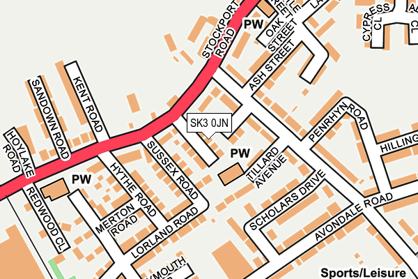 SK3 0JN map - OS OpenMap – Local (Ordnance Survey)