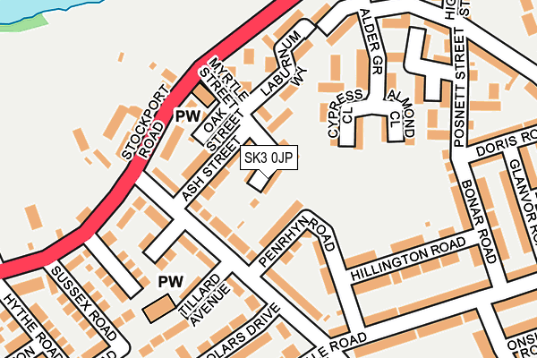 SK3 0JP map - OS OpenMap – Local (Ordnance Survey)