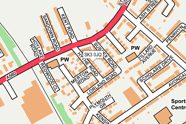 SK3 0JQ map - OS OpenMap – Local (Ordnance Survey)