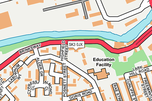 SK3 0JX map - OS OpenMap – Local (Ordnance Survey)