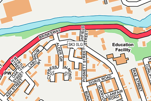 SK3 0LG map - OS OpenMap – Local (Ordnance Survey)