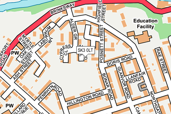 SK3 0LT map - OS OpenMap – Local (Ordnance Survey)