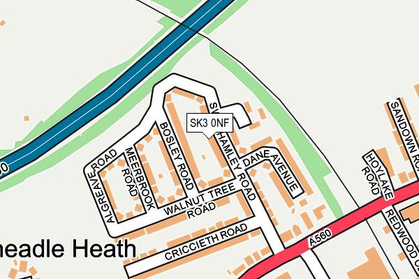 SK3 0NF map - OS OpenMap – Local (Ordnance Survey)