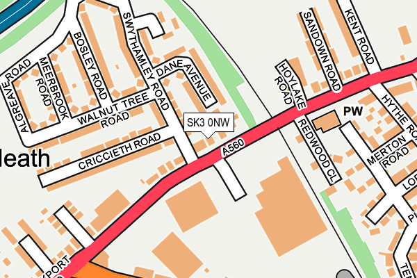 SK3 0NW map - OS OpenMap – Local (Ordnance Survey)