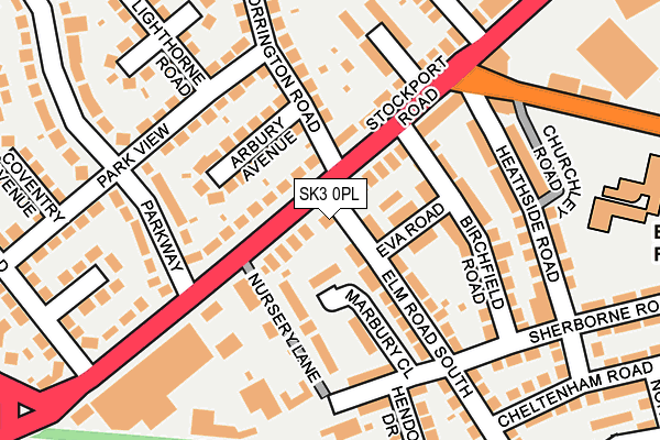 SK3 0PL map - OS OpenMap – Local (Ordnance Survey)