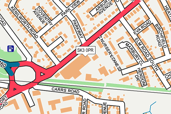 SK3 0PR map - OS OpenMap – Local (Ordnance Survey)
