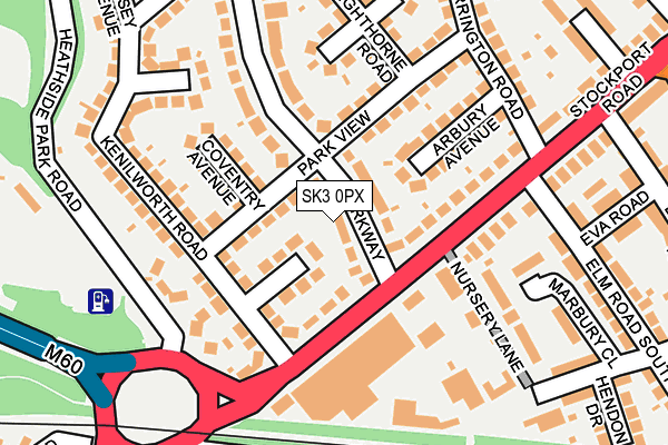 SK3 0PX map - OS OpenMap – Local (Ordnance Survey)