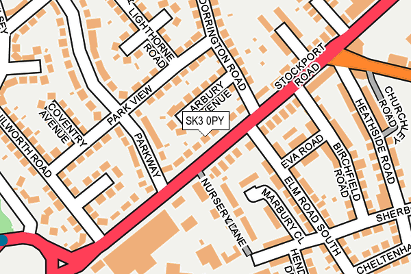 SK3 0PY map - OS OpenMap – Local (Ordnance Survey)