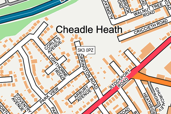 SK3 0PZ map - OS OpenMap – Local (Ordnance Survey)